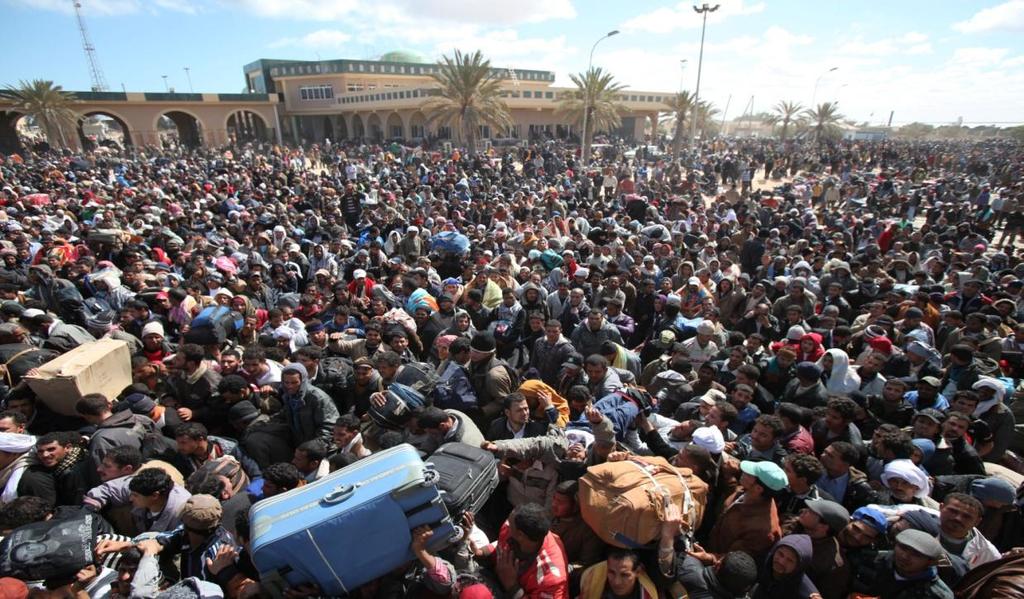 Crisis and unrest in Libya February 2011: More than 70 nationalities (90.