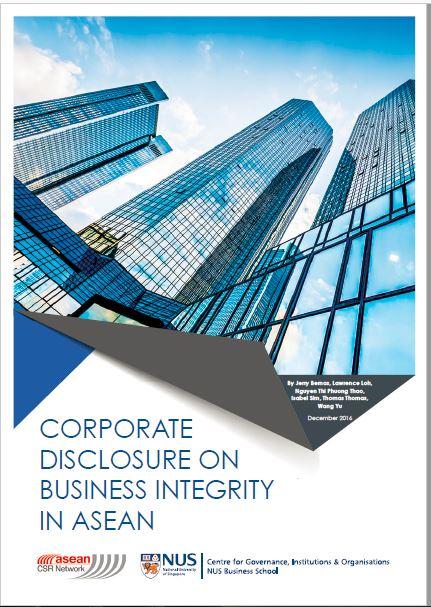 ASEAN businesses have not been forthcoming on their integrity-related disclosures 60% Overall level of disclosure on business integrity 57%