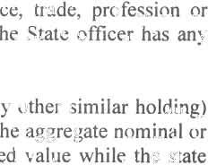 in a company or enterprise or undertaking the aggregate nomin market value of which exceeds a prescribed value while the s officer was iv office. 4. Contracts for supply of goods and services. 5.