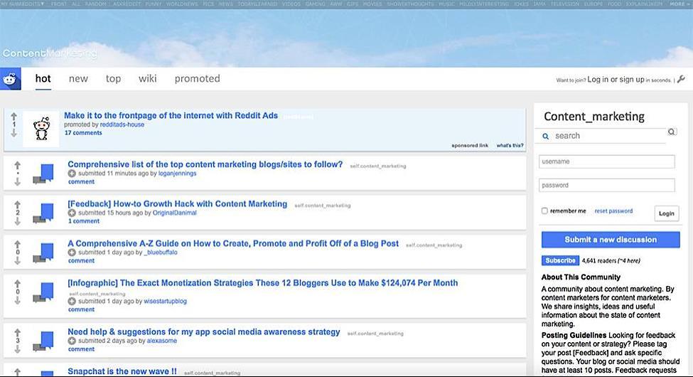 Find questions and topics that people are talking about within your subreddit to create new blog post ideas. Also, take a look at the upvotes to identify what s trending. 4.
