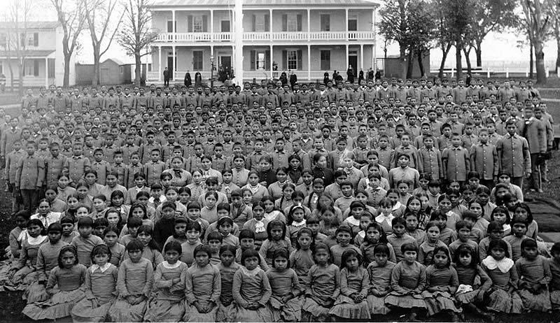 Pupils at Carlisle Indian school, Pennsylvania.