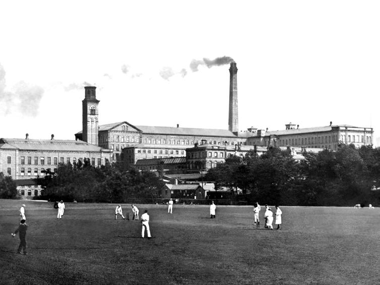 P L A C A R D K Industrial Revolution The British industrialist Titus Salt built this woolen mill near Bradford, England, in 1853.