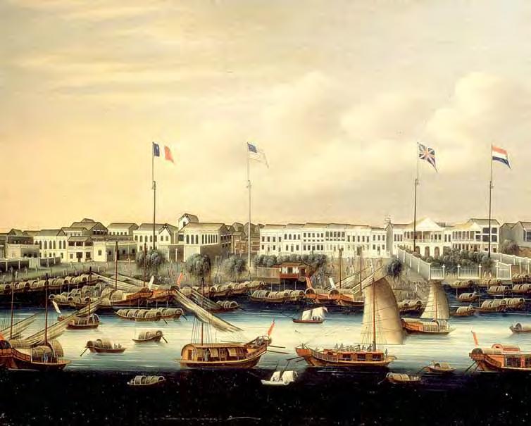 P L A C A R D M Imperialism This image from the late 1700s shows the warehouses built in Canton, China, by French,