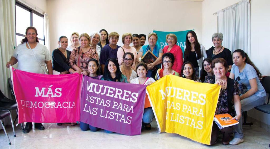 From the top: Meeting of women for parity in Uruguay. Photo: Cotidiano Mujer.