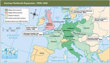 Czechoslovakia finally caused Britain and France to draw a line in the sand. They declared that if Germany made any further attacks on small states, then they would declare war.