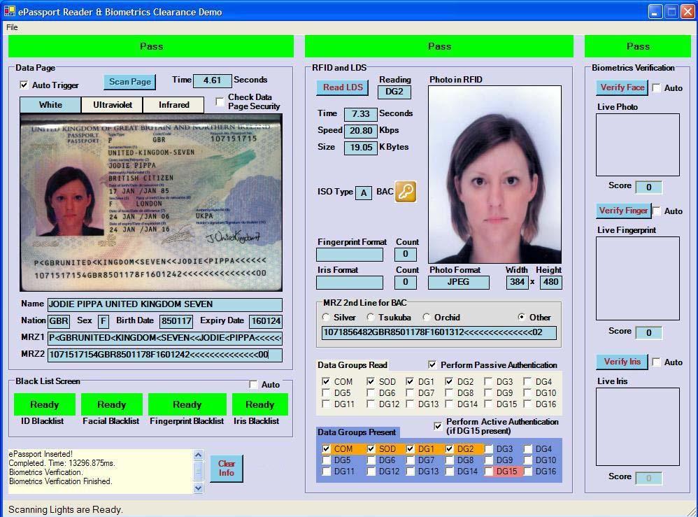 TAG-MRTD/18-IP/3-6 - Figure 2 epassport reader 3.4 There will be cases encountered where the epassport reader detects that a chip is present but cannot display the chip image. 3.5 There are a number of reasons why the chip data may not be displayed.