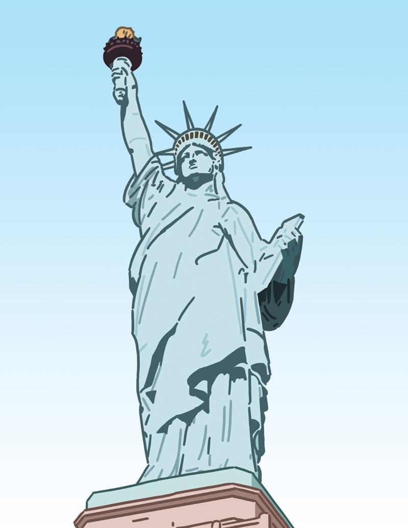 PRE-READING QUESTIONS 1. Have you ever been to New York? If so, have you seen the Statue of Liberty? 2. Look at the picture of the Statue of Liberty below. How tall do you think it is? 3.