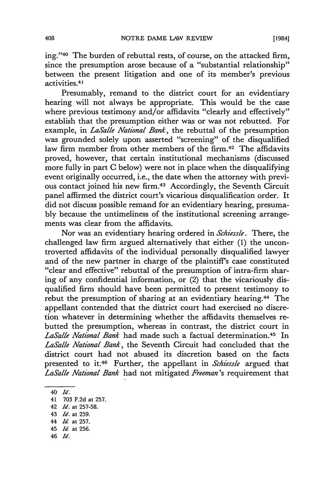 NOTRE DAME LAW REVIEW [1984] ing.