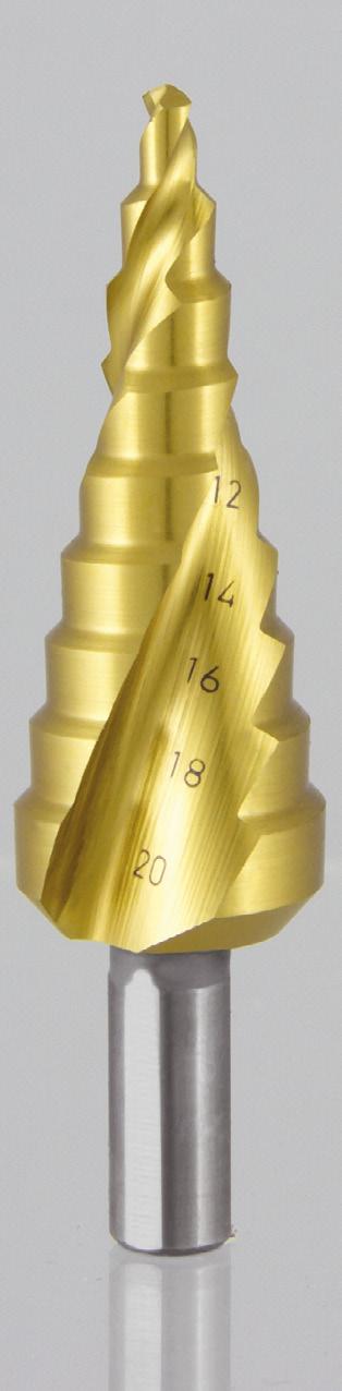 Step drills The flutes of RUKO high performance step drills are CBN ground from the solid hardened form.
