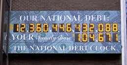 has borrowed over the years and not yet paid back plus interest (Public Debt) Today s national
