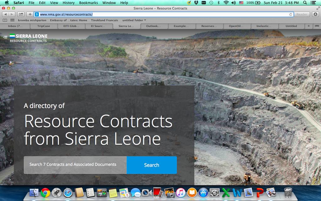 Na*onal contract sites: Sierra Leone