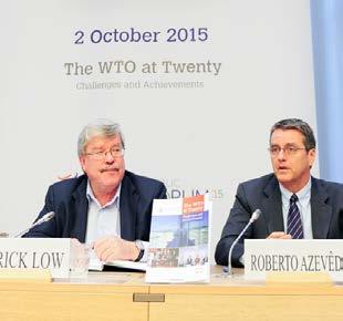 organizations working in unison. The WTO also hosted a series of high-profile events, such as the Public Forum, the Open Day and the Global Review of Aid for Trade.