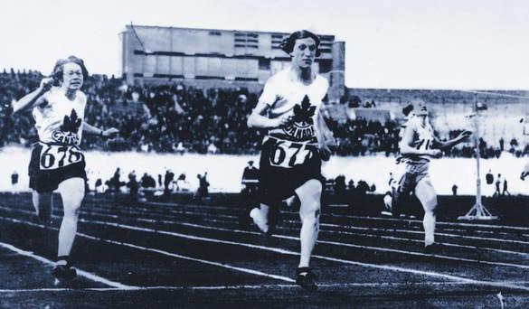 Canada s Growing National Identity FIGURE 3 9 Bobbie Rosenfeld (number 677). At the Amsterdam Olympics, Rosenfeld won a silver medal in the 100-m dash and a gold in the women s relay team.