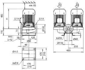 TWIN PUMPS - T and AT T-A/ Hz Motor V KH-7 N KH- C N P N [kw] I N [A] [kg] H [mm],, 9 9,,9 7 Hz r/min DN One unit running Hz r/min DN Two units running NPS m/s m/s m/s
