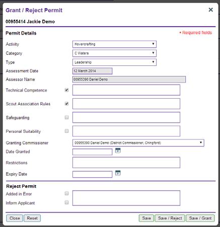 4 The member s Permits page will display all permits the member has had while in Scouting, including expired permits. You should see all Permits waiting for approval in the In progress section.