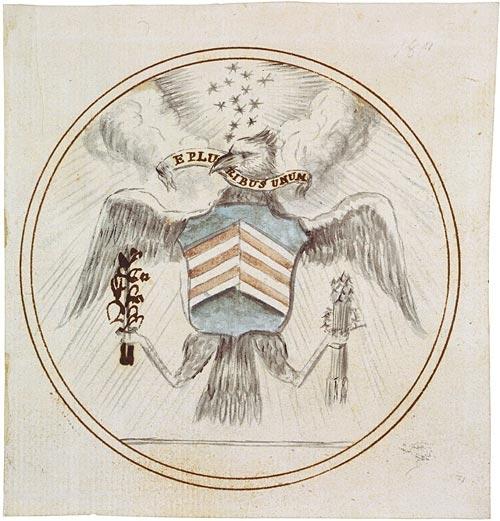 The Great Seal of the United States, 1782 This document depicts the original design of the Great Seal of the United States, as created in 1782.