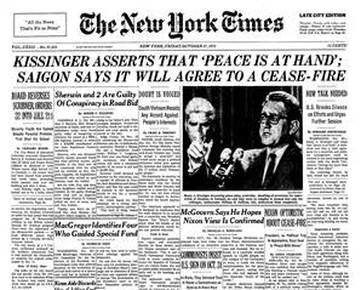 1973: Ceasefire signed between U.S., South Vietnam, & North Vietnam Conditions: 1. U.S. to remove all troops 2.