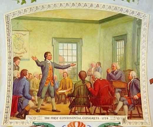 A Congressional meeting that led to the American Revolution;
