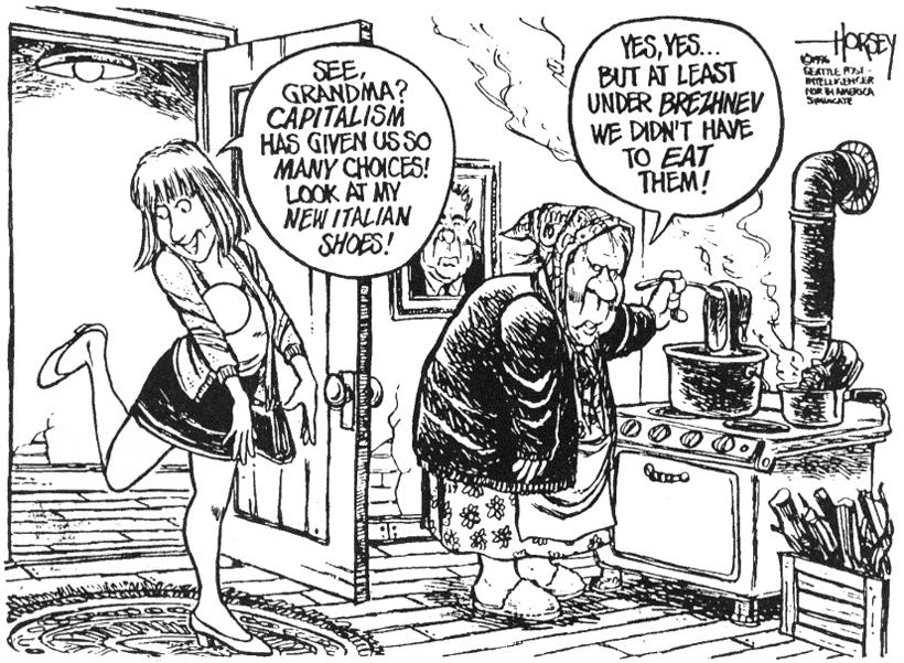 (adapted) Document 9B 96 Yeltsin Source: David Horsey, Seattle Post Intelligencer 9 According to these cartoons,