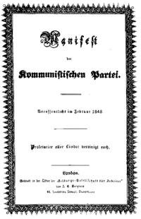 1848 Publication of The Communist Manifesto by