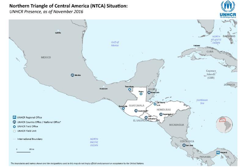 NORTHERN TRIANGLE OF CENTRAL AMERICA SITUATION February 2017 HIGHLIGHTS 164,000 Refugees and asylum-seekers from the Northern Triangle of Central America (NTCA) at the end of 2016.