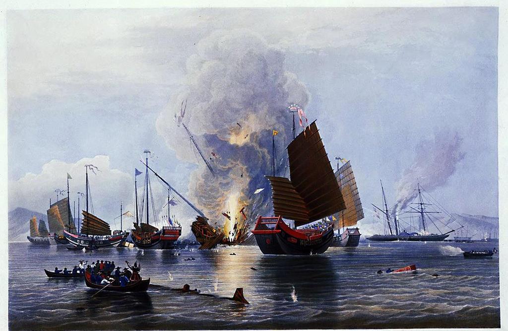 The British refused to end the opium trade & China declared war on