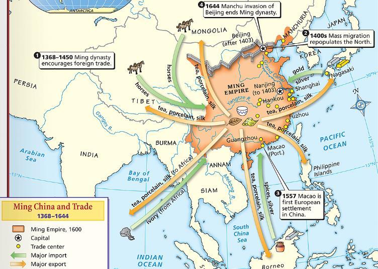China eventually did trade which helped spread Chinese culture throughout