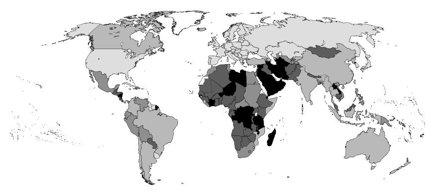 3 WORLD POPULATION GROWTH Map 3.1 Population growth rates, 1985 95 More than 3% 2.5 3% 2 2.4% 1 1.