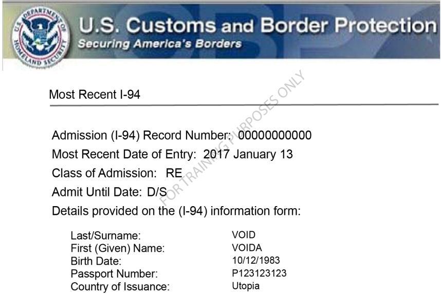 Form I-94 rrival/departure Record n immigration inspector at a Port of Entry issues Form I-94,