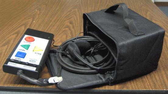 Removing the Audio Unit from the Touchscreen Remove Audio Unit from the well area behind Touchscreen and place in its black canvas bag.