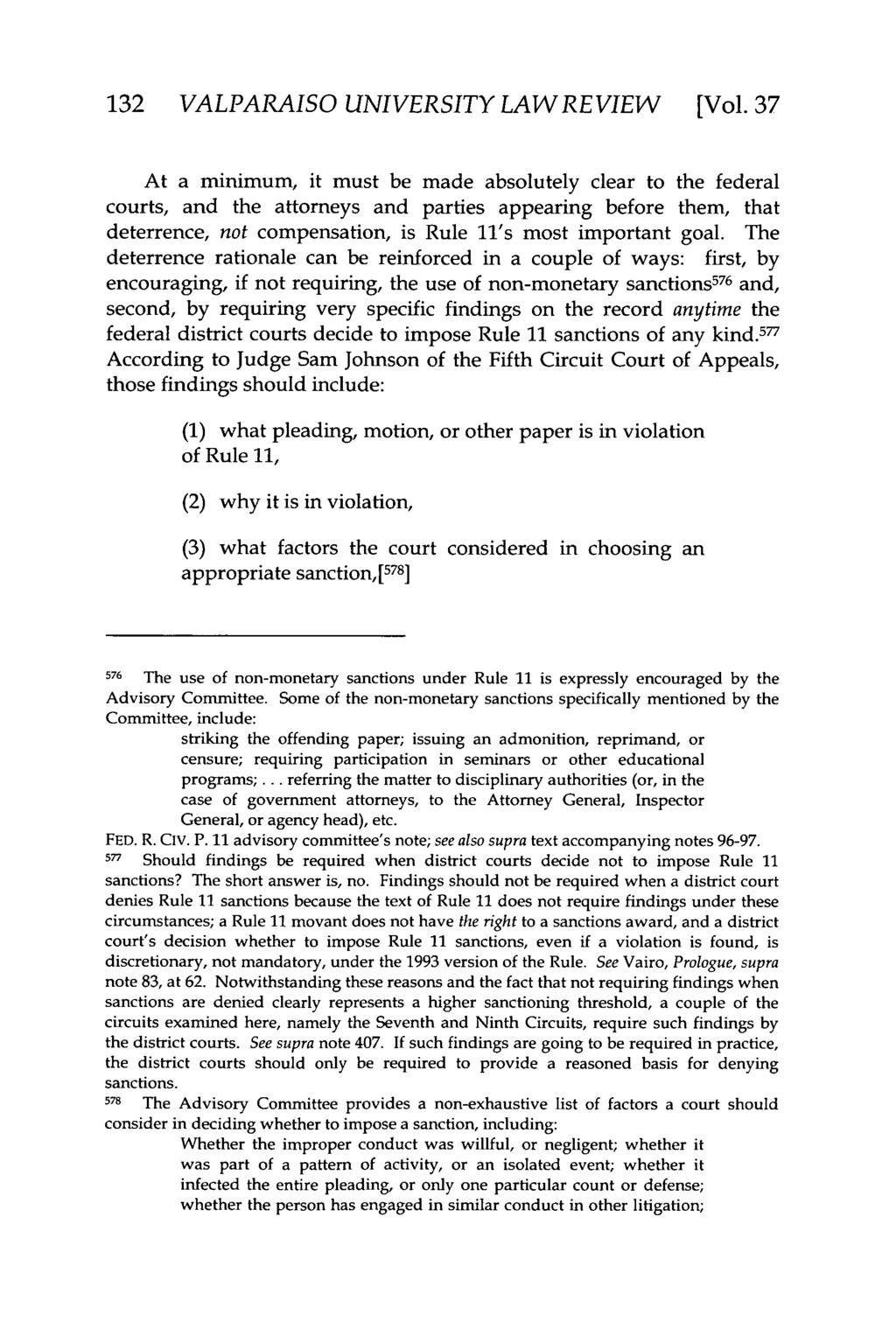 Valparaiso University Law Review, Vol. 37, No. 1 [2002], Art. 8 132 VALPARAISO UNIVERSITY LAW REVIEW [Vol.