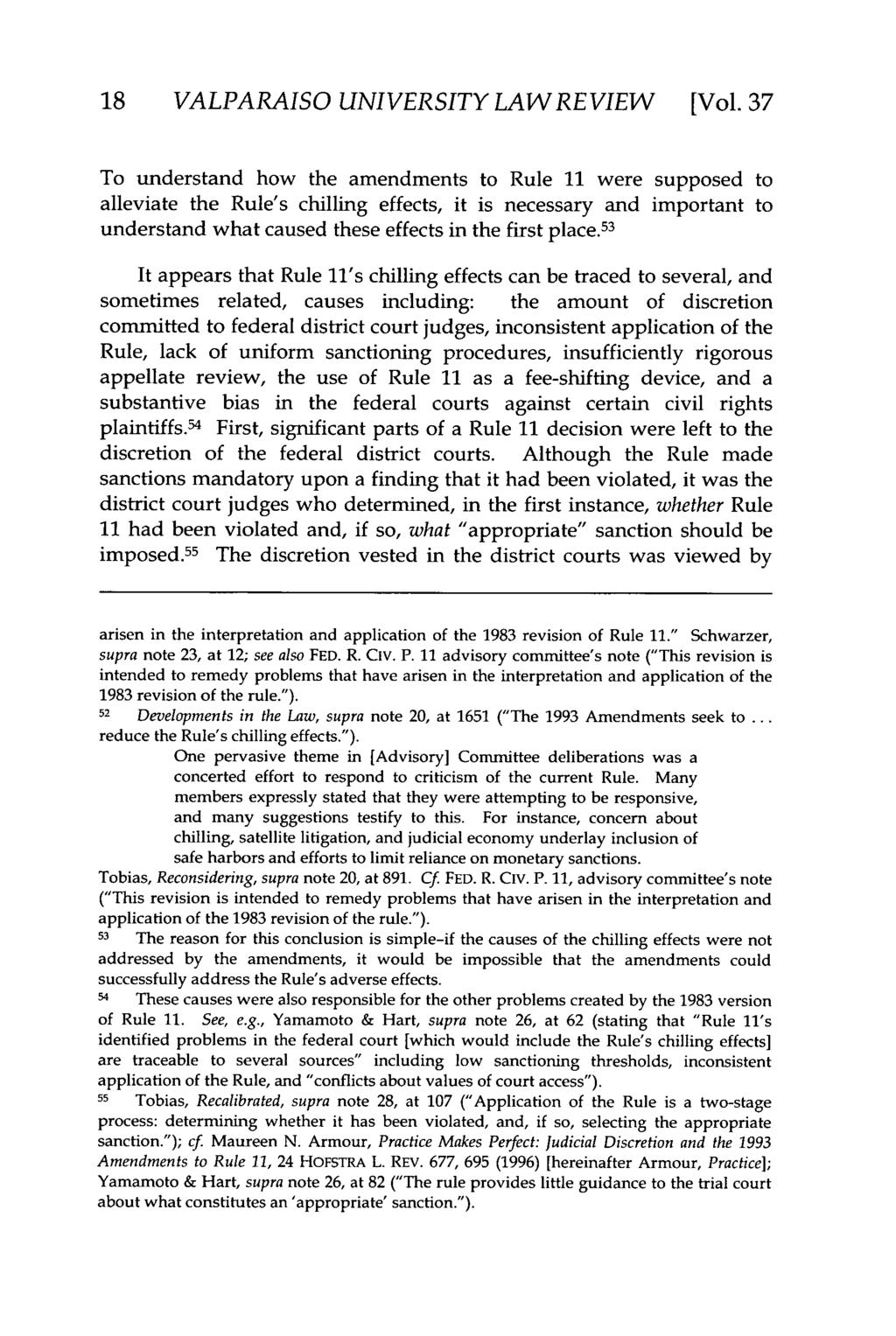 Valparaiso University Law Review, Vol. 37, No. 1 [2002], Art. 8 18 VALPARAISO UNIVERSITY LAW REVIEW [Vol.
