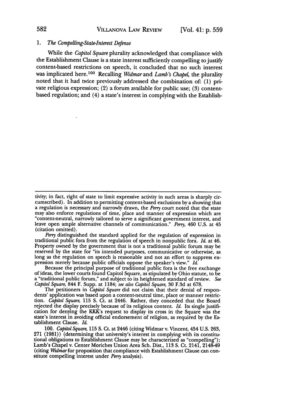 Villanova Law Review, Vol. 41, Iss. 2 [1996], Art. 5 VILLANOVA LAW REVIEW [Vol. 41: p. 559 1.