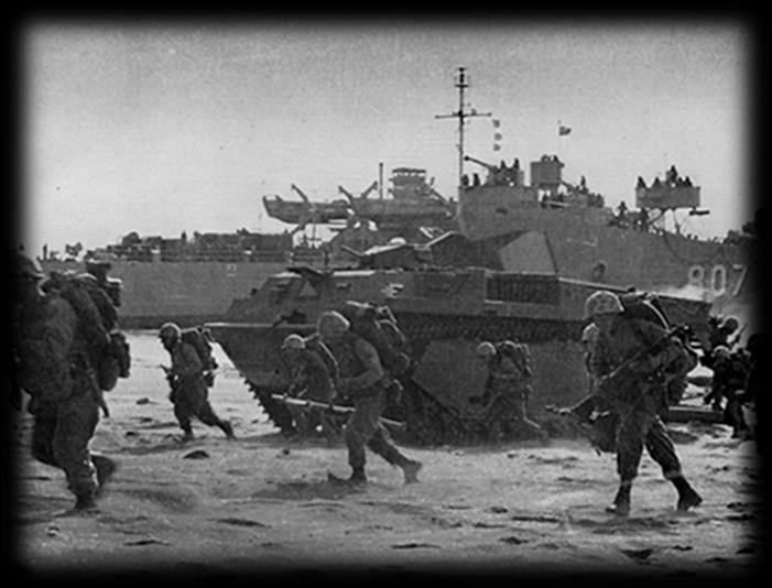 U.S. Forces Defend South Korea MacArthur s gamble paid off handsomely. On the morning of September 15, 1950, U.S. marines landed at Inchon and launched an attack into the rear guard of the North Koreans.