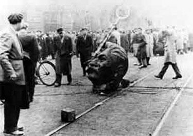 1956 o Khrushchev responded brutally sending Soviet soldiers and tanks to crush the Hungarian Revolution.