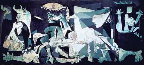 Painting: Guernica by Pablo Picasso Although Pablo Picasso lived in France, he was born in Spain. He strongly supported the Loyalist cause during the Spanish Civil War.