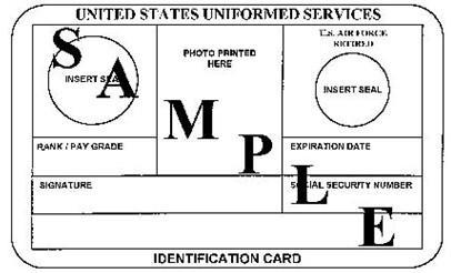 C. Military Identification Cards Examples of Military IDs: There are several types of military ID issued by the U.S.