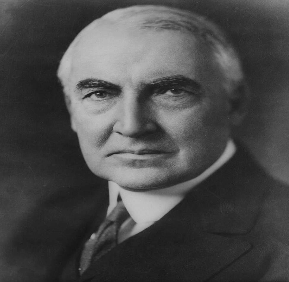 Election of 1920: #4 Ohio Senator Warren G. Harding won promising simple times, a return to normalcy.