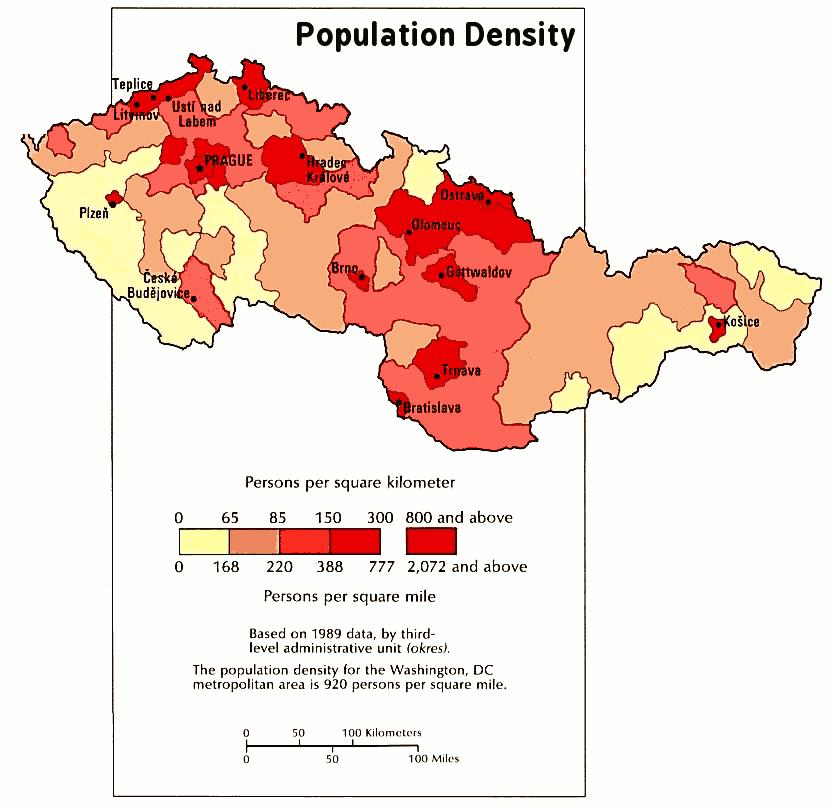 POPULATION DENSITY The number of persons per unit area of a country or region Formula for calculating:- TOTAL POPULATION