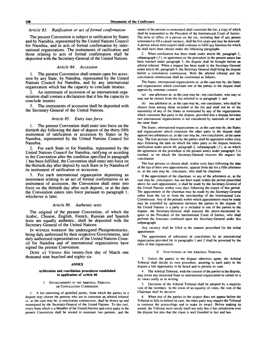 108 Documents of the Conference Article 83.