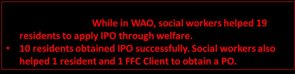 Assistance Sought: Welfare N = 77 N = 18 N = 66 Welfare Assist: