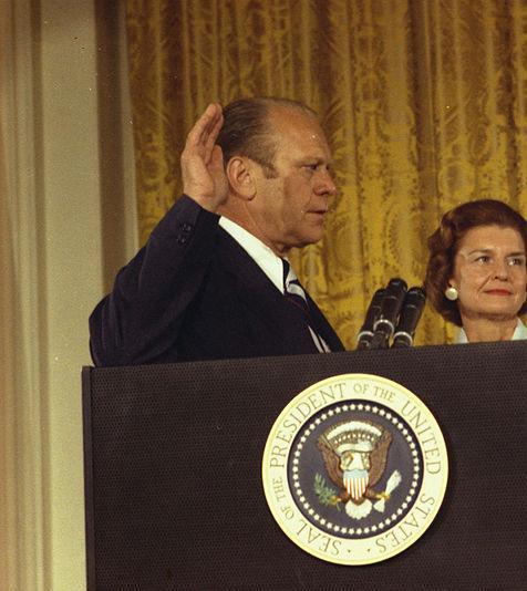 Gerald Ford 1974-1977 VP Ford takes over, pardons Nixon Caretaker president