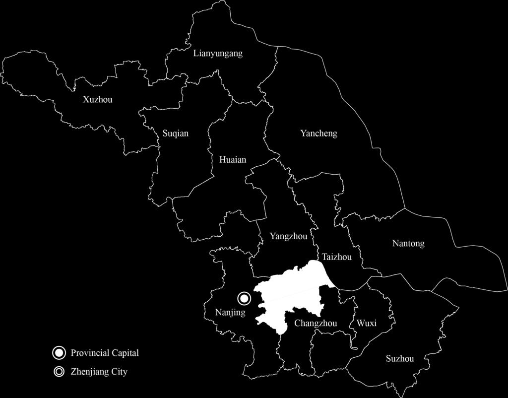 City is one of the two medium-sized city in the Yangtze River Delta Metropolitan Area. Fig1. Location of Zhenjiang City Source: Created by author, National Administrative Boundaries shapefile Fig2.