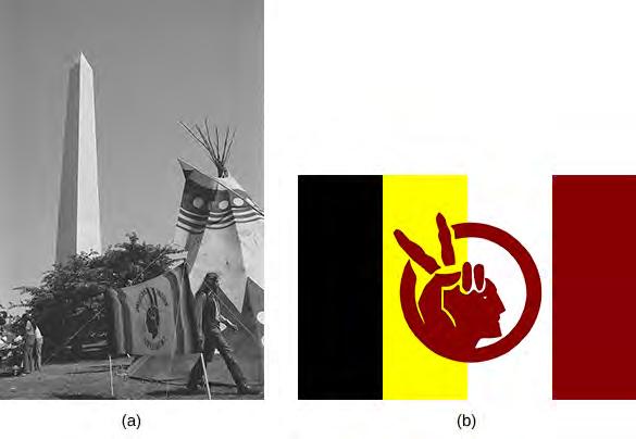 Chapter 30 Political Storms at Home and Abroad, 1968-1980 893 Figure 30.4 This teepee was erected on the National Mall near the Washington Monument as part of an AIM demonstration (a).