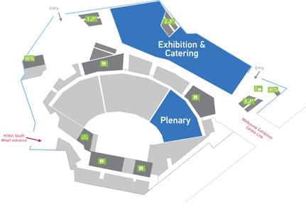 exhibition floorplan The exhibition will be held in the ground floor foyer of the Melbourne Convention and Exhibition centre, which is