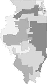 Figure 5: Congressional districts of Illinois sult from gerrymandering.