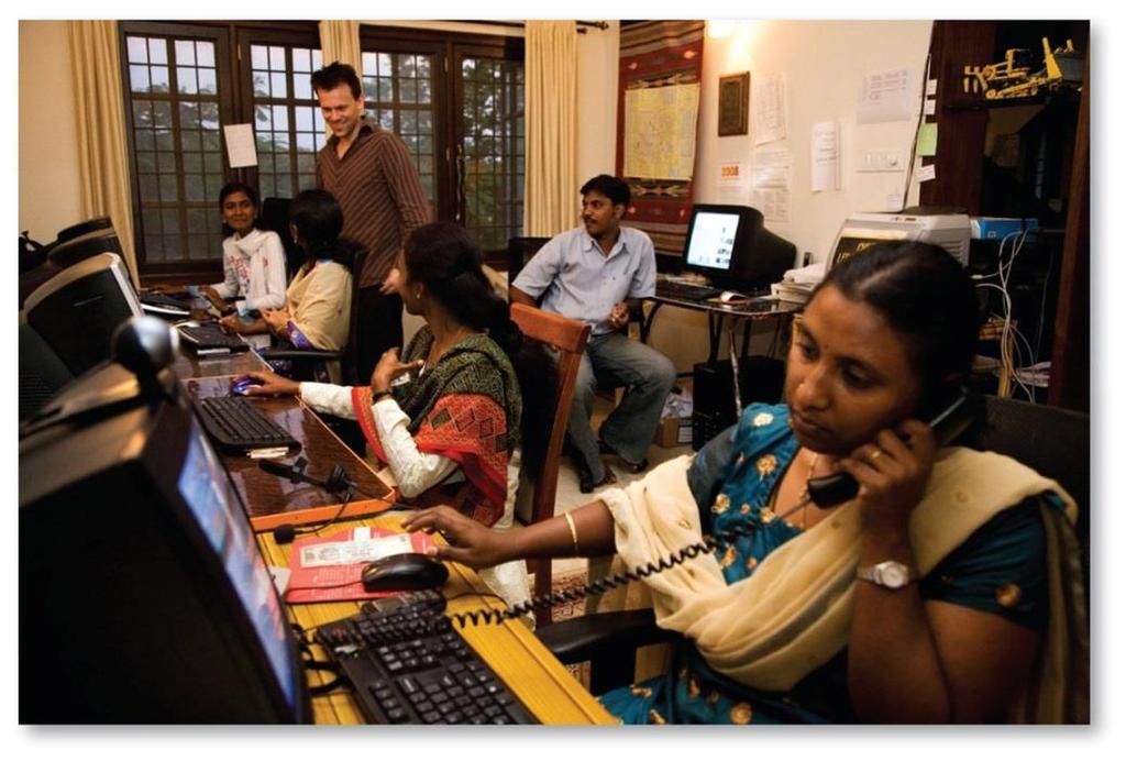 Call Centers Figures 12-24 and 12-25: India