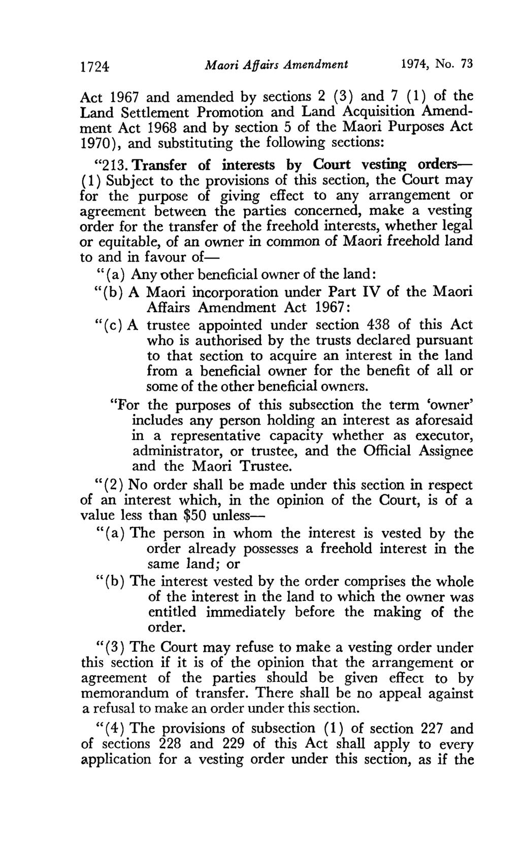 1724 Maori Affairs Amendment 1974, No.