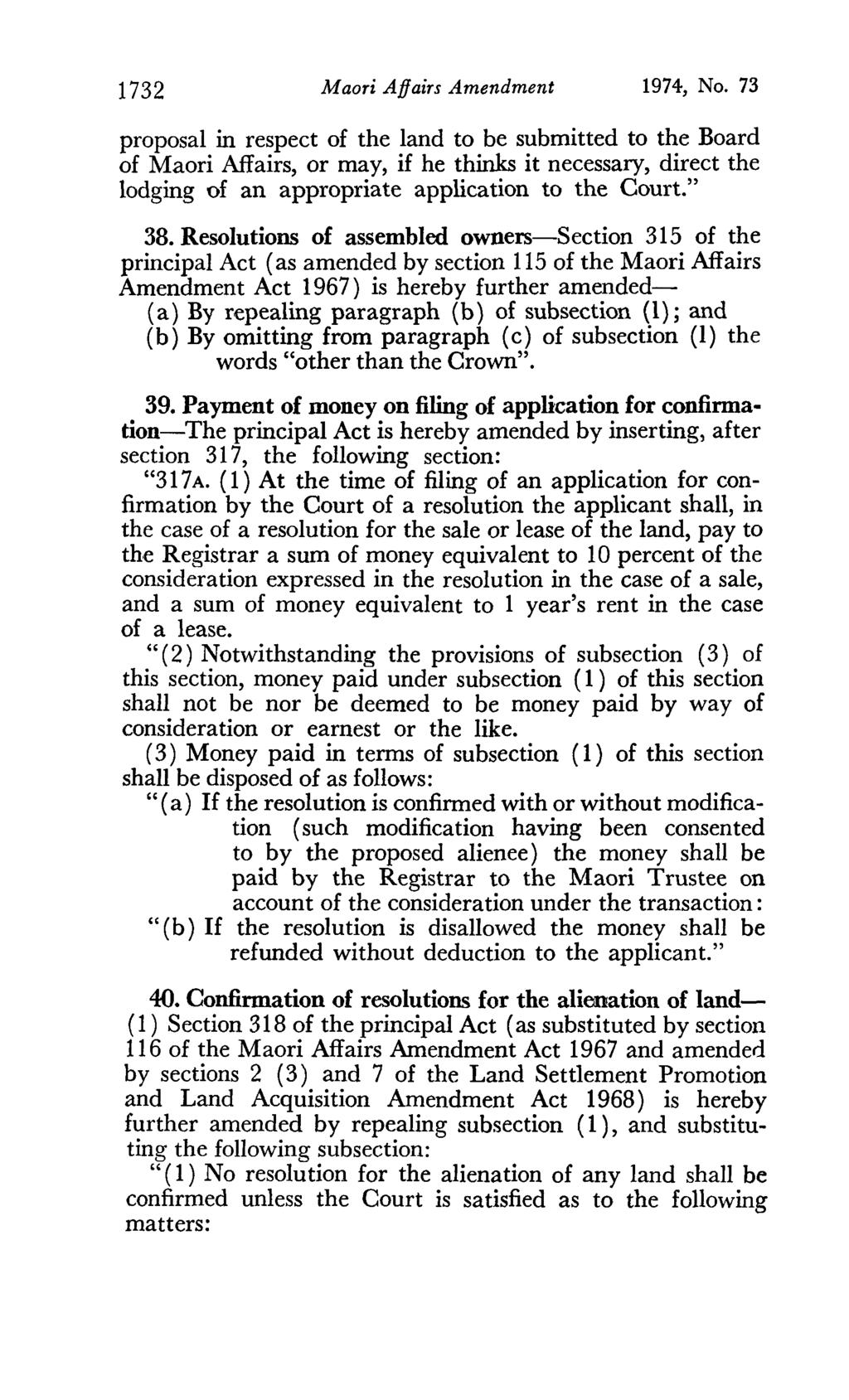 1732 Maori Affairs Amendment 1974, No.
