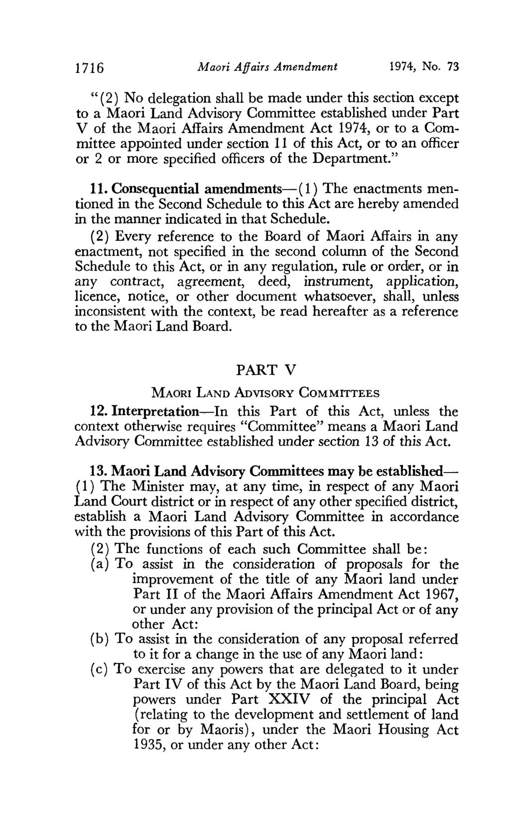 1716 Maori Affairs Amendment 1974, No.